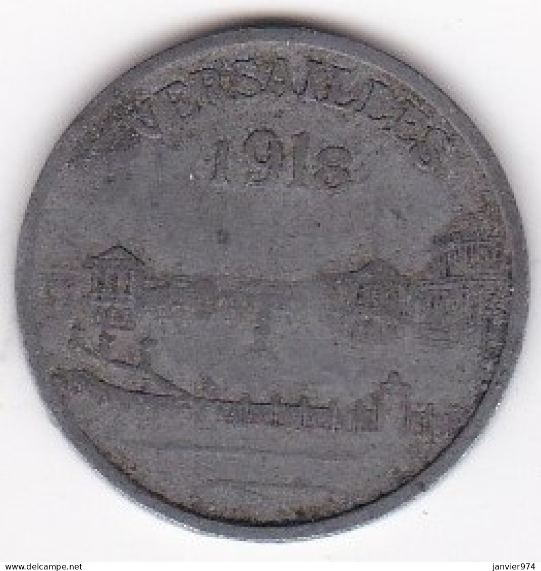 78. Yvelines. Versailles. Groupes Commerciaux De Versailles 5 Centimes 1918, En Zinc Nickelé - Noodgeld