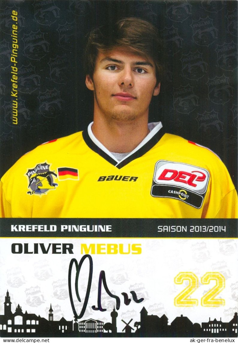 AK Oliver Mebus Krefeld Pinguine 13-14 KEV Dormagen Lausitzer Füchse Nürnberg Ice Tigers Kölner Haie Düsseldorfer EG DEG - Wintersport