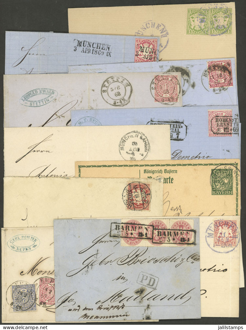 GERMANY: 11 Old Folded Covers, Entire Letters Or Covers, In General Of Fine To Very Fine Quality, Attractive Lot, Low St - Collections