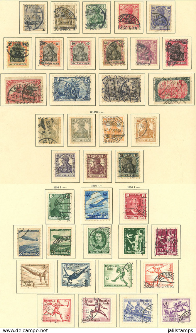 GERMANY: Collection On Album Pages (up To Circa 1945), With Used Or Mint Stamps, In General The Quality Is Fine To Excel - Colecciones