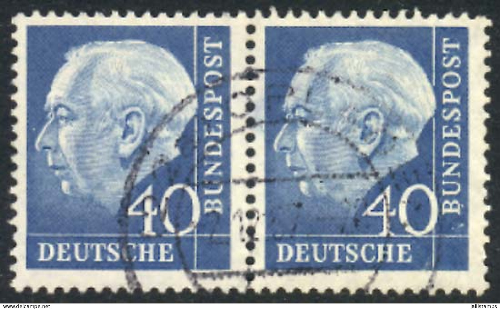 WEST GERMANY: Michel 260x, Used HORIZONTAL Pair, Fine Quality, Catalog Value Euros 200, Low Start! - Gebraucht
