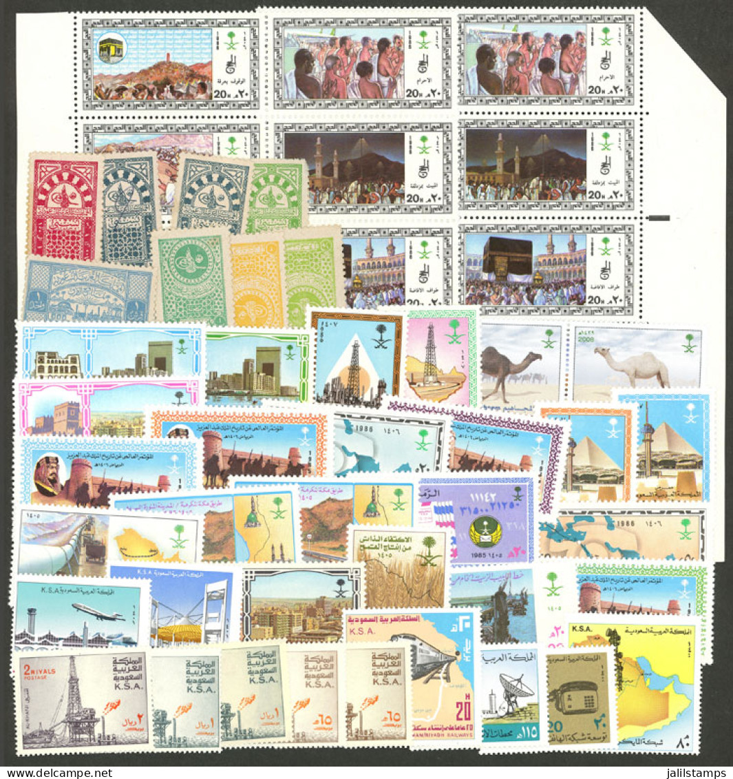 SAUDI ARABIA: Lot Of Modern Stamps And Sets, All MNH And Of Excellent Quality + Some Older Stamps, Possibly Revenue, Min - Arabie Saoudite