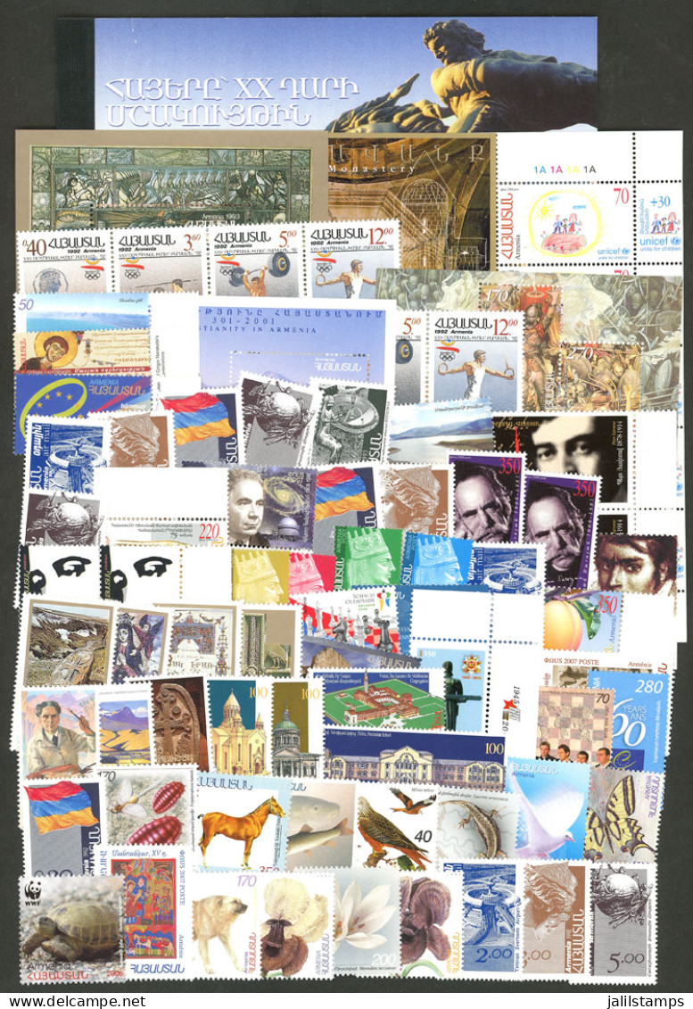 ARMENIA: Lot Of Modern Stamps And Souvenir Sheets, Also A Booklet, All MNH And Of Excellent Quality! ATTENTION: Please V - Arménie