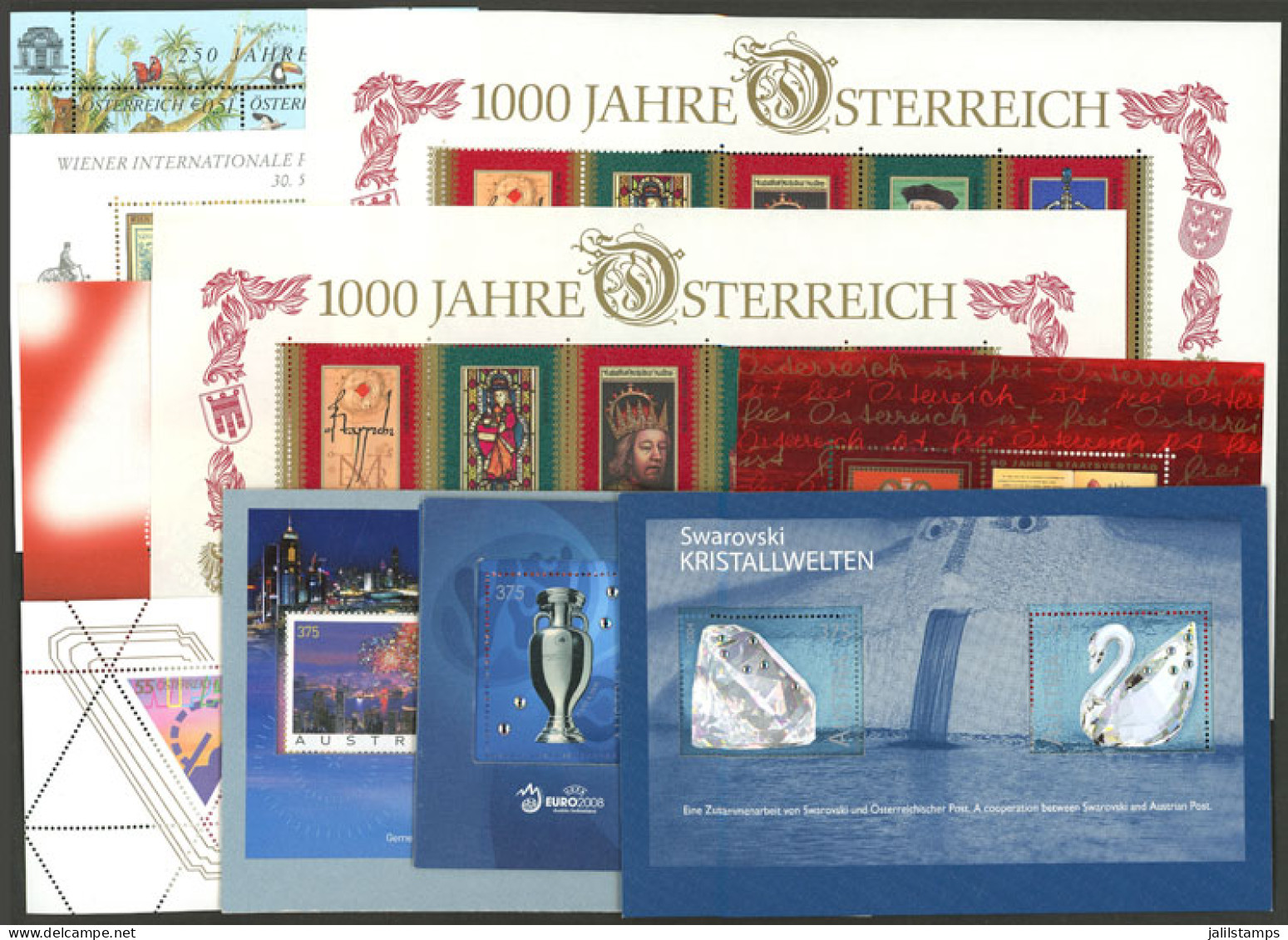 AUSTRIA: Lot Of Modern Souvenir Sheets, MNH And Of Excellent Quality, Also Including A Used S.sheet. - Sonstige & Ohne Zuordnung