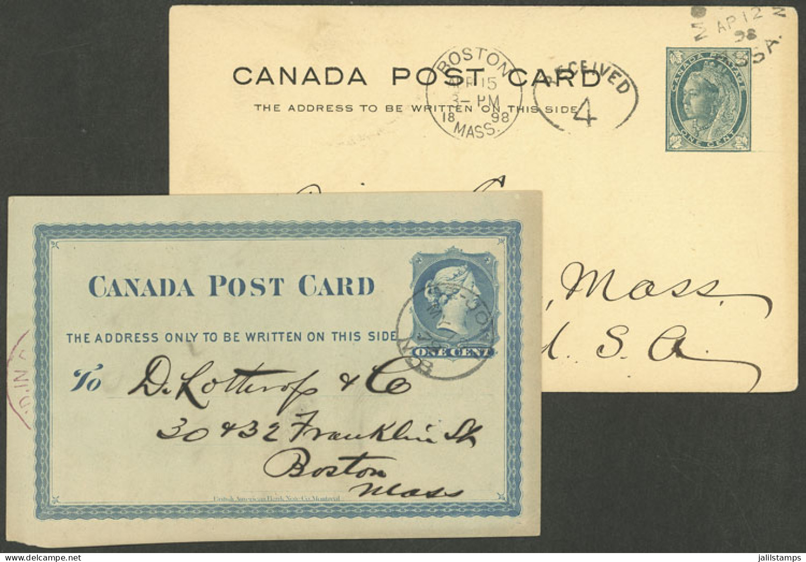 CANADA: 2 Postal Cards Used In 1879 And 1898, Very Nice! - Sonstige & Ohne Zuordnung