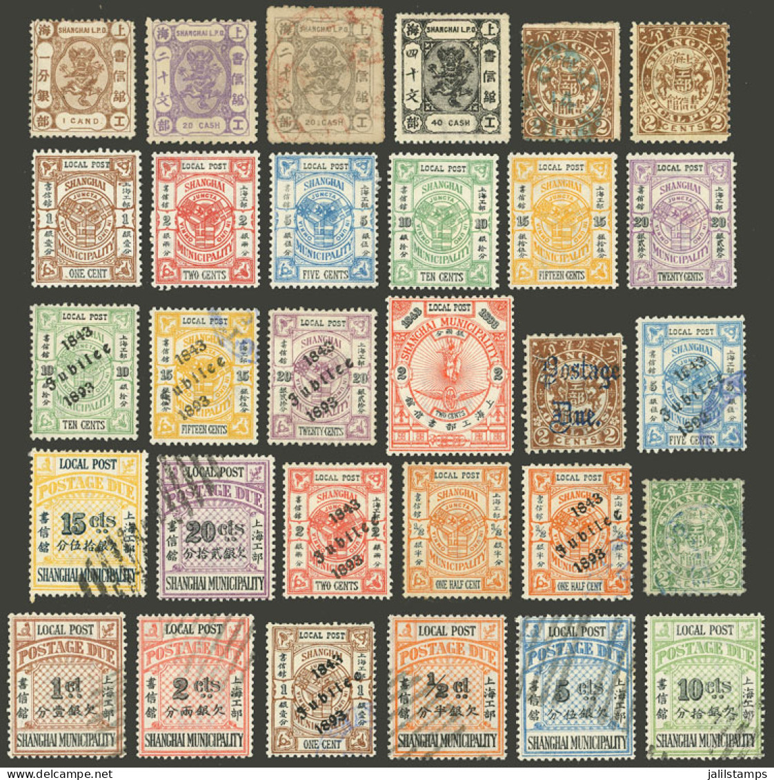 CHINA -  SHANGHAI: Interesting Lot Of Old Stamps, In General Of Fine To Very Fine Quality (a Few May Have Small Defects, - Sonstige & Ohne Zuordnung