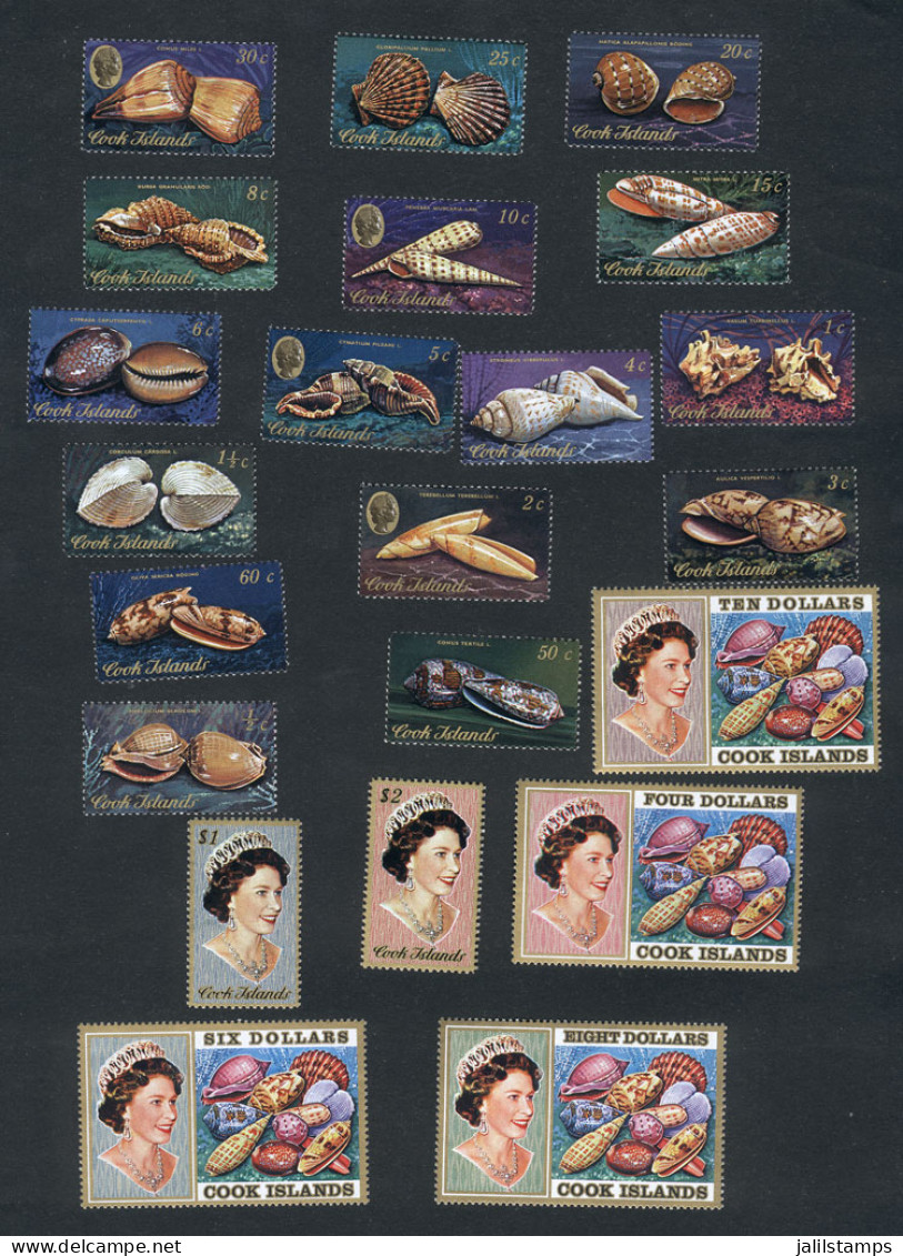 COOK ISLANDS: Yvert 372/85 + 391/3 + 408 + 414/7, Sea Shells, Complete Set Of 22 Values, Excellent Quality! - Cookinseln