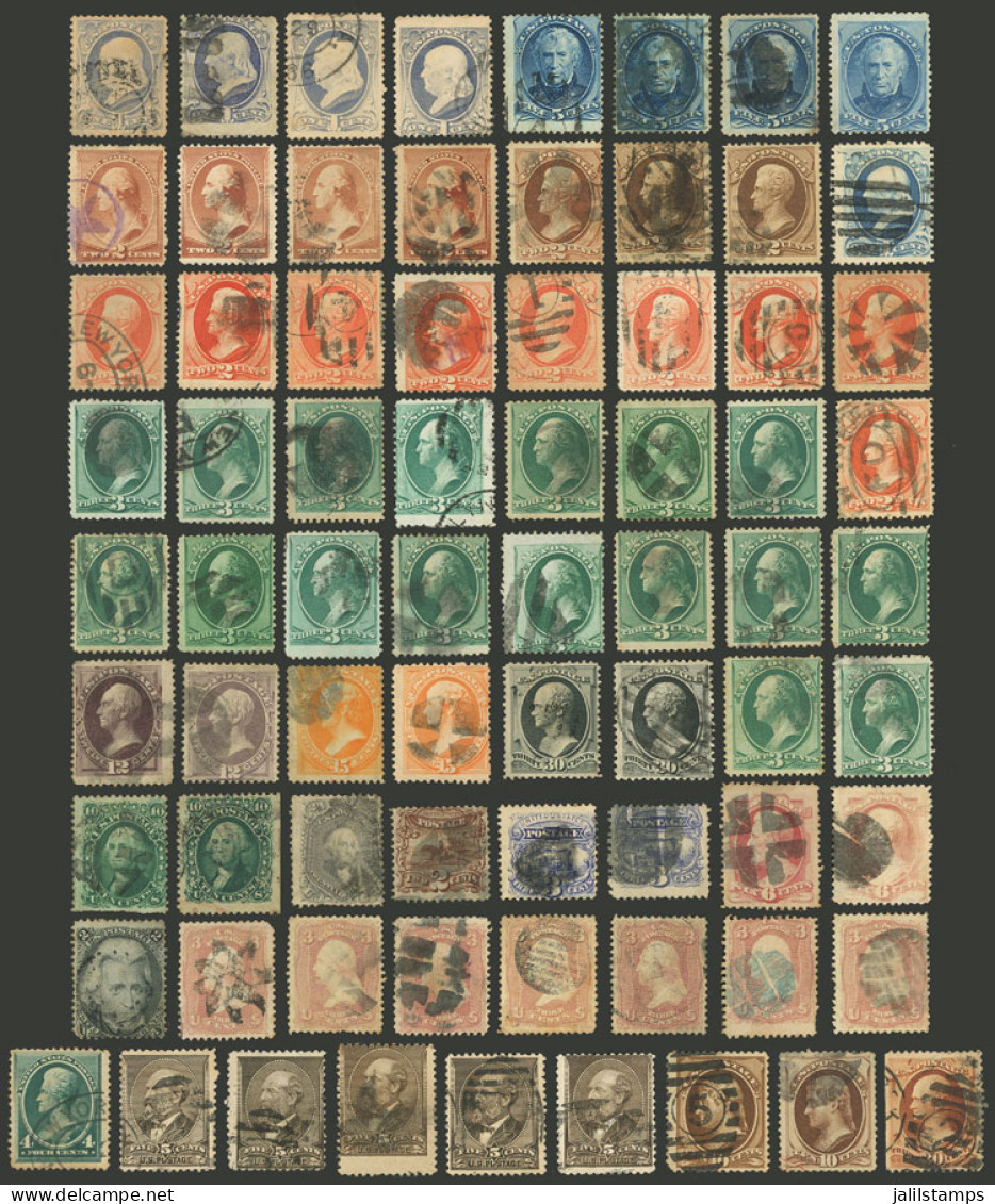 UNITED STATES: Lot Of Over 70 Old And Used Stamps, Most Of Fine To Very Fine Quality (a Few May Have Small Faults), Ther - Autres & Non Classés