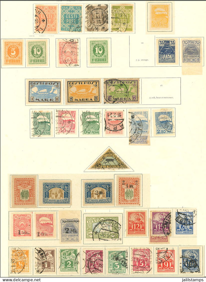 ESTONIA: Old Collection On Several Album Pages, It Includes Scarce Values And Sets, In General Of Fine To Very Fine Qual - Estland