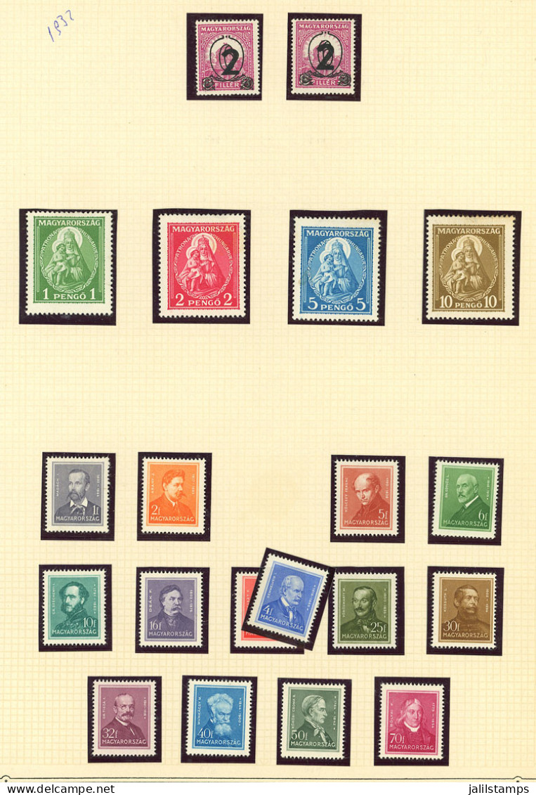 HUNGARY: Yvert 443 To 569 (not Consecutive), Issues Of Years 1932 To 1940, Almost Complete (few Stamps Are Missing To Co - Autres & Non Classés