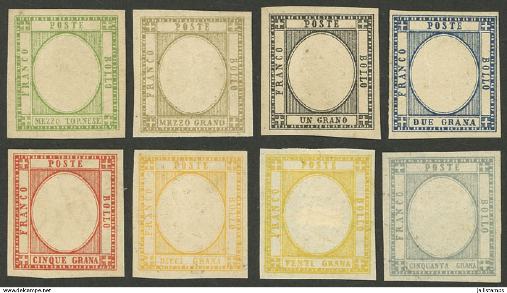 ITALY: Sc.19/27, 1861 Complete Set Of 8 Mint Values, Very Fine Quality! - Ohne Zuordnung