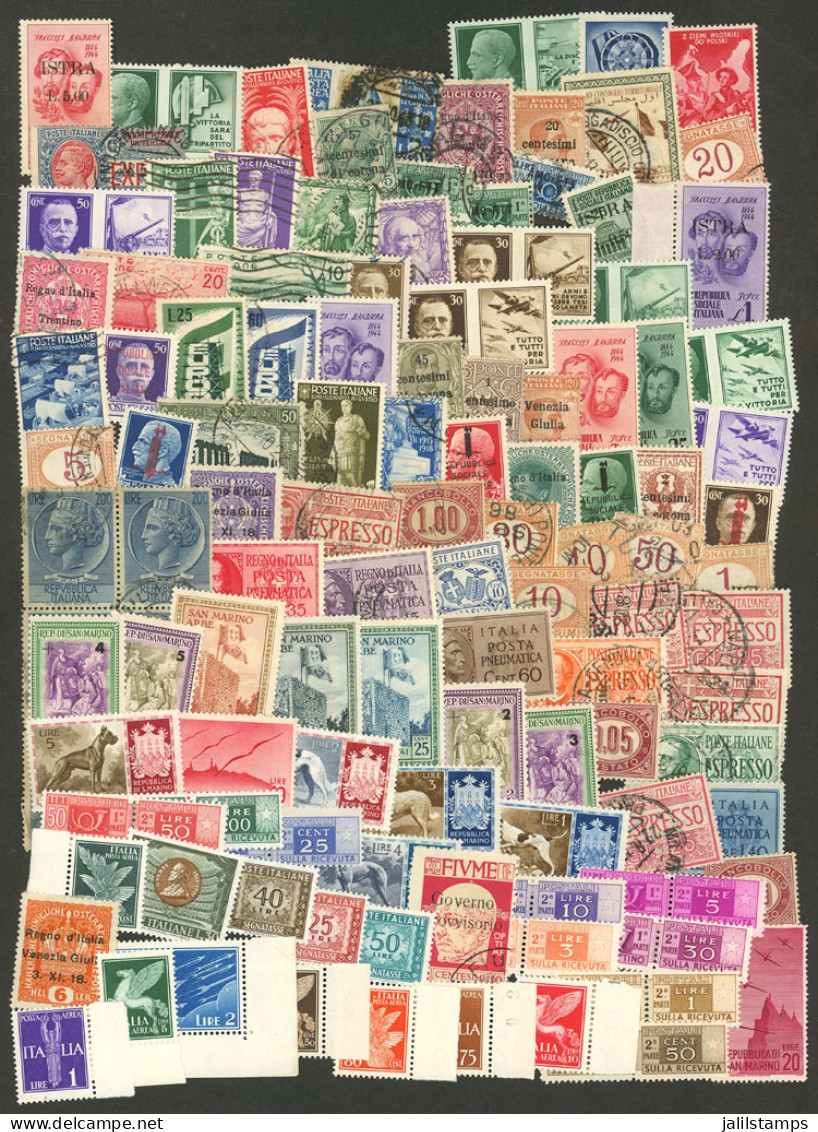 ITALY + COLONIES: Interesting Lot Of Varied Stamps, Used Or Mint (they Can Be Without Gum), In General Of Fine Quality ( - Otros & Sin Clasificación