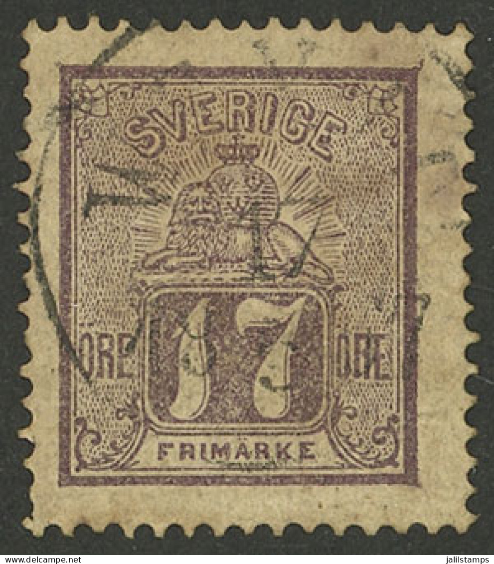 SWEDEN: Sc.14, 1885 17o. Redish Violet, Used, Good Example! - Sonstige & Ohne Zuordnung