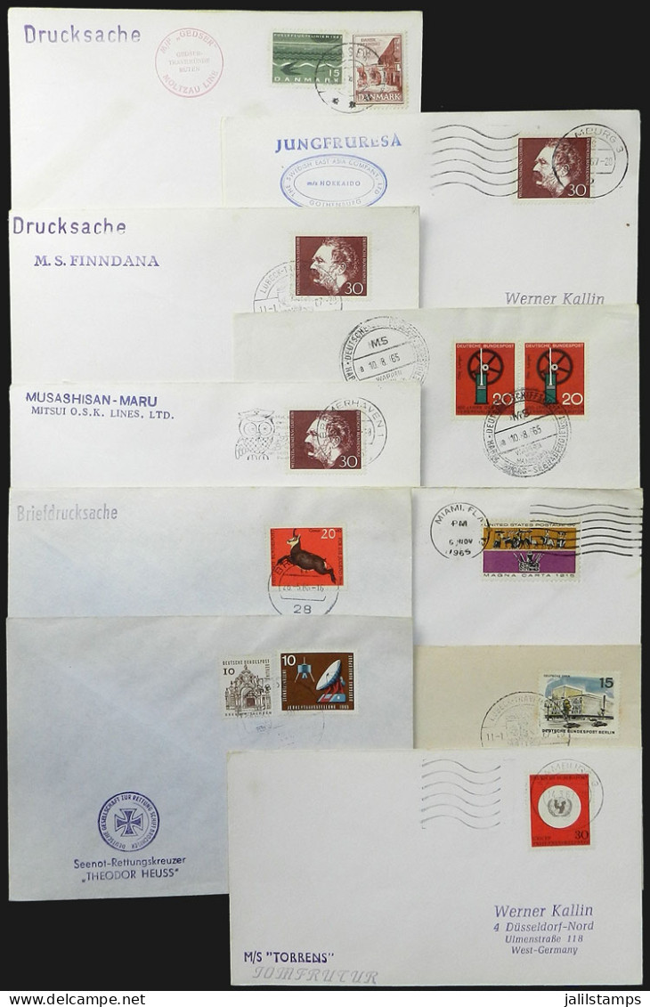 WORLDWIDE: 10 Covers Used In 1960s, With SHIP Postmarks Or Marks, VF Quality! - Lots & Kiloware (max. 999 Stück)