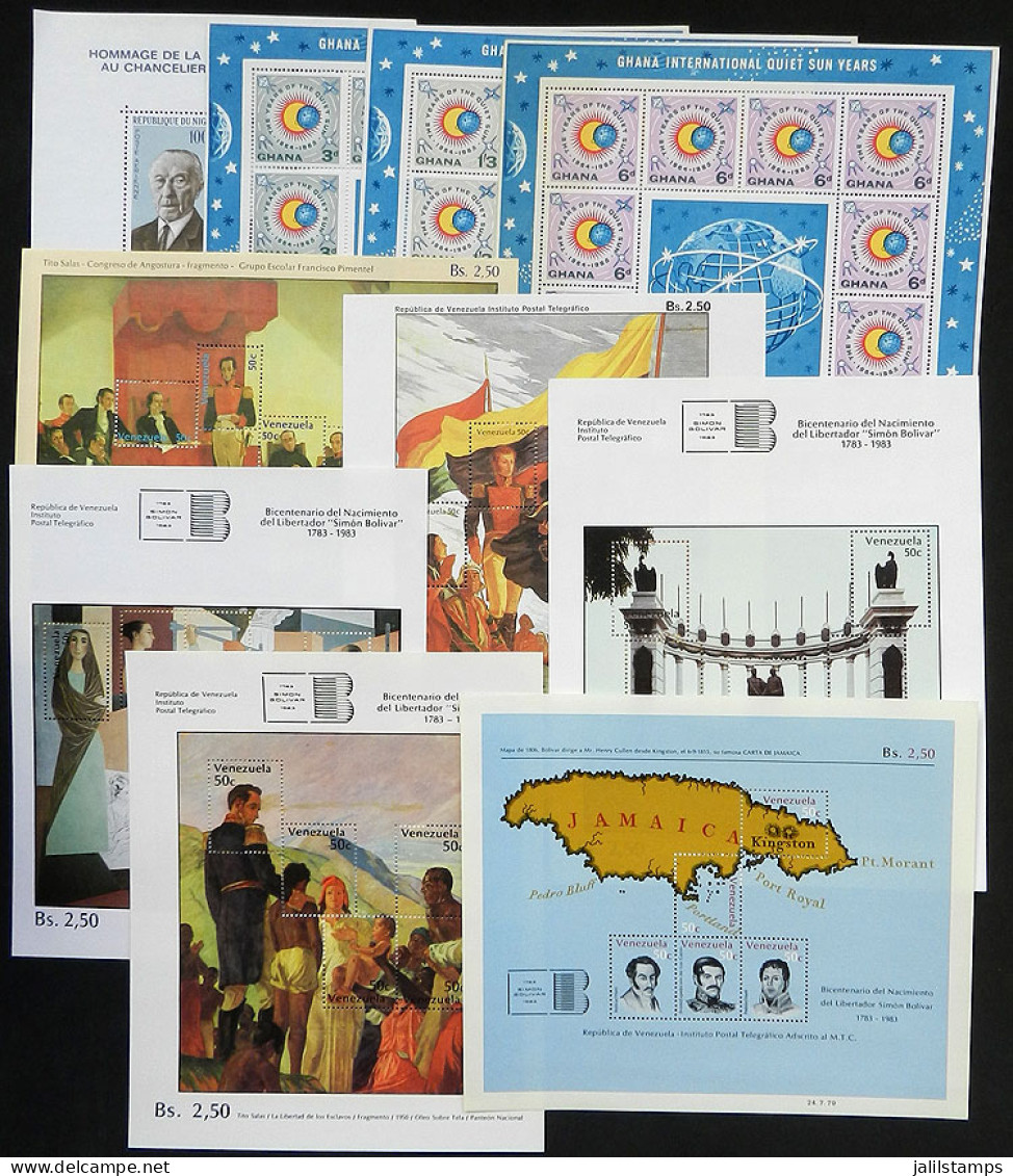 UNIVERSALES: SOUVENIR SHEETS And Commemorative Mini-sheets: 55 Items Of Varied Countries, All MNH And Of Excellent Quali - Sonstige & Ohne Zuordnung