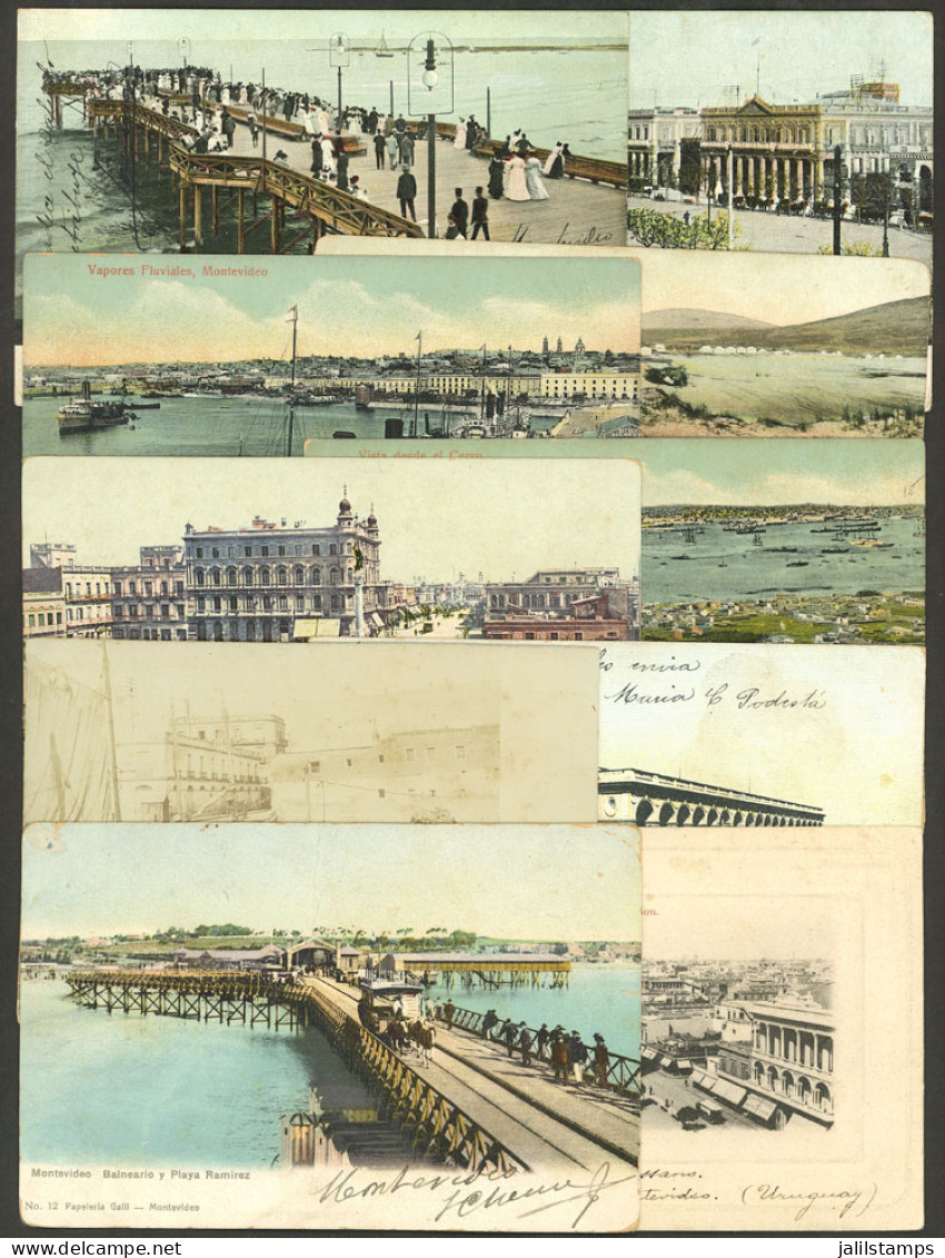 URUGUAY: MONTEVIDEO: Over 130 Old Postcards, Many With Spectacular Views, Some Very Rare, With A Retail Value Of Between - Uruguay