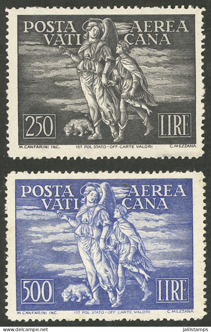 VATICAN: Yvert 16/17, 1948 Set Of 2 Values Mint Lightly Hinged, Very Fine Quality! - Sonstige & Ohne Zuordnung