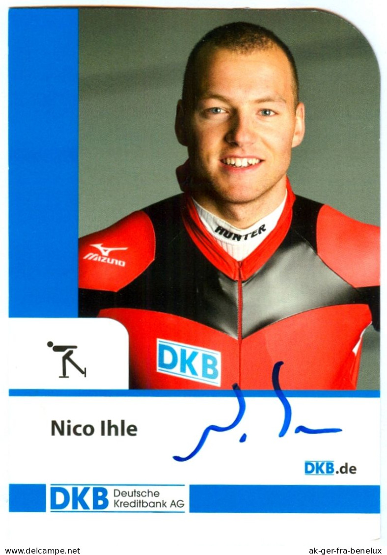 Autogramm AK Eisschnellläufer Nico Ihle SG Chemnitz Karl-Marx-Stadt Frankenberg/Sachsen Olympia Speed Skating Schaatsen - Handtekening