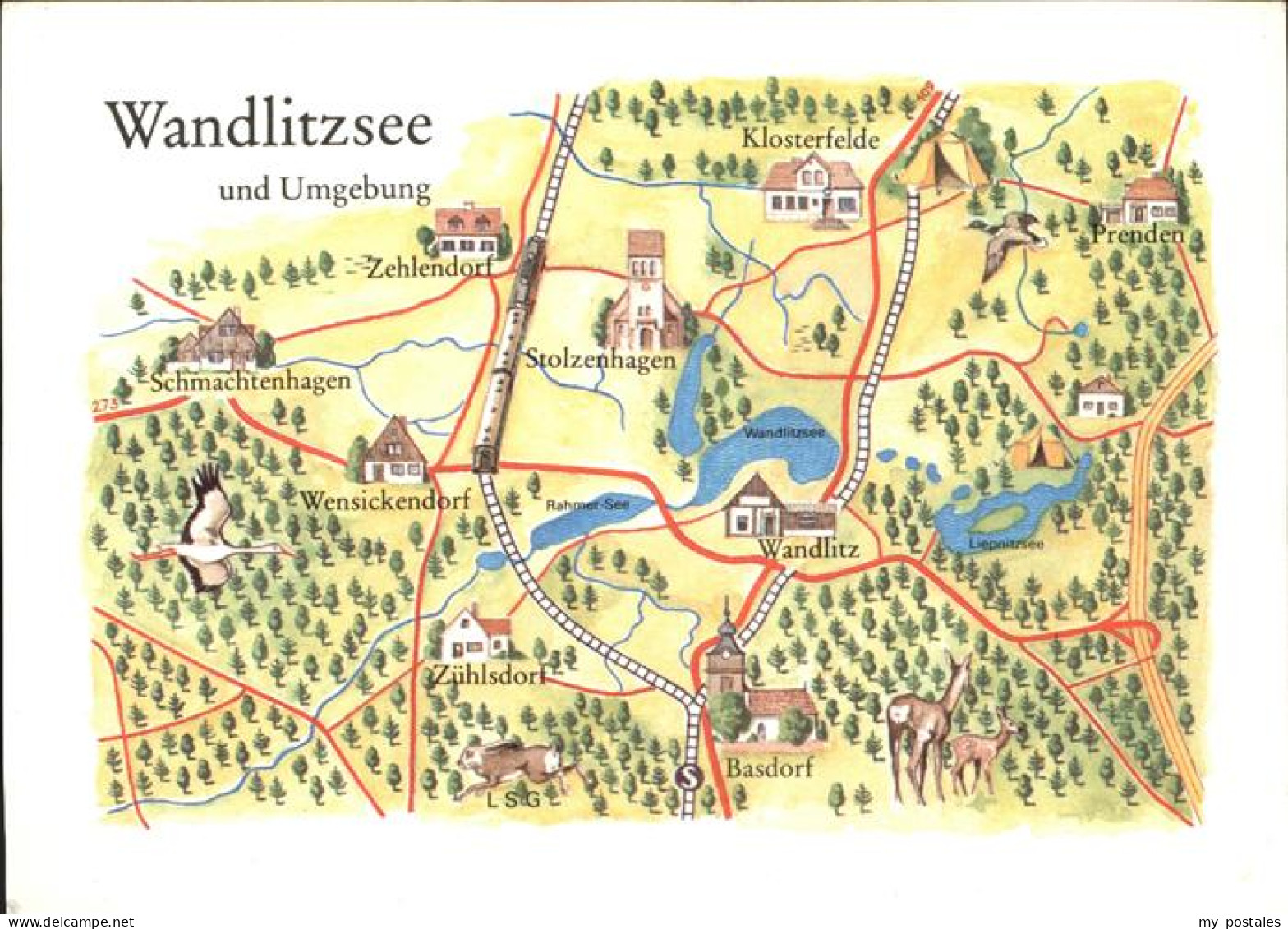 41402589 Wandlitz Landkarte Umgebung Klosterfelde Basdorf Wandlitz - Wandlitz