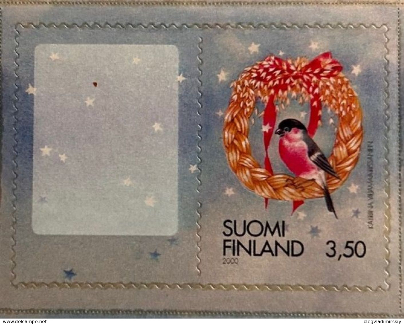 Finland 2000 Christmas Special Limited Edition Stamp With Label For Customer's Picture Michel 1545BC MNH - Moineaux