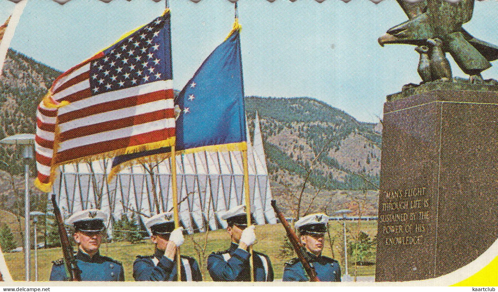 Greetings From Pikes Peak Region, Colorado - TRAIN, MILITARY, FLAGS - (CO, USA) - 1977 - Denver