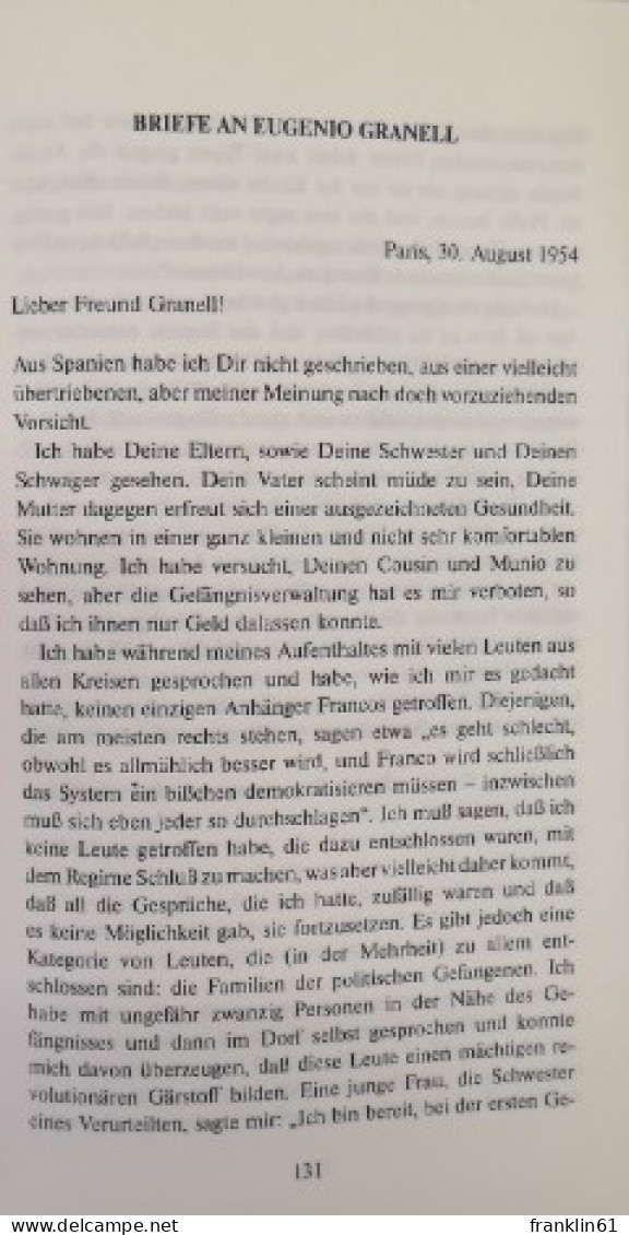 Die Schande der Dichter. Prosa, Lyrik, Briefe.