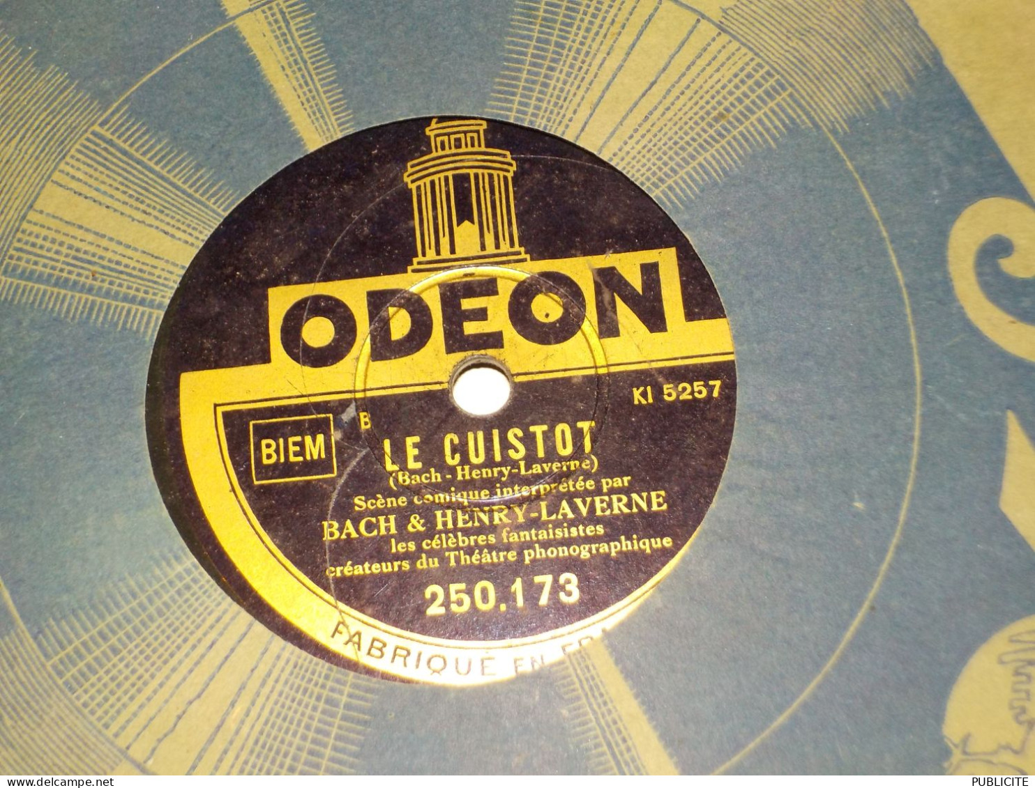 DISQUE 78 TOURS SCENE COMIQUE BACH ET HENRY LAVERNE  1931 - 78 Rpm - Schellackplatten