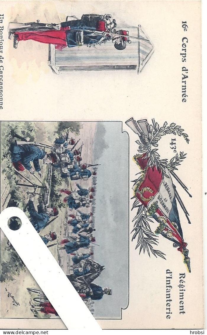 Illustrateur Kauffmann Paul, XVI Corps D'Armée à Carcassonne (Aude) - Kauffmann, Paul