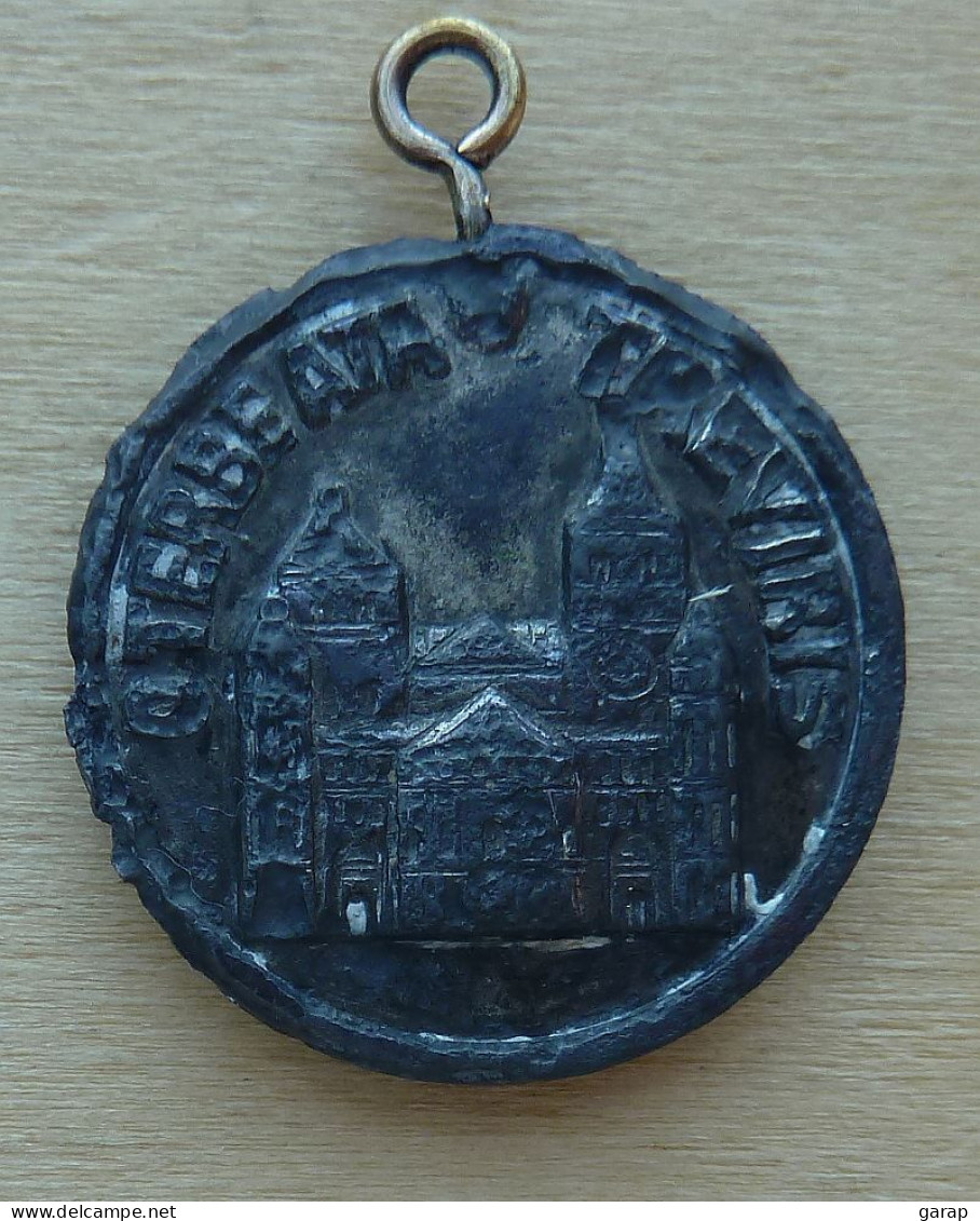 D3-121 Médaille Ancienne Peu Courante Métal Gris Ô Terre Ata Tréviris - Religious Art