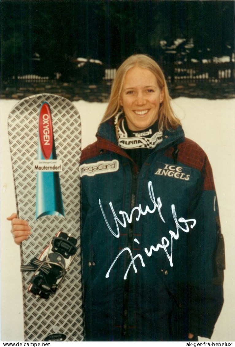 Autogramm Foto Snowboarderin Ursula Fingerlos Smith Mauterndorf St. Michael Im Lungau Salzburg Österreich Olympionikin - Handtekening