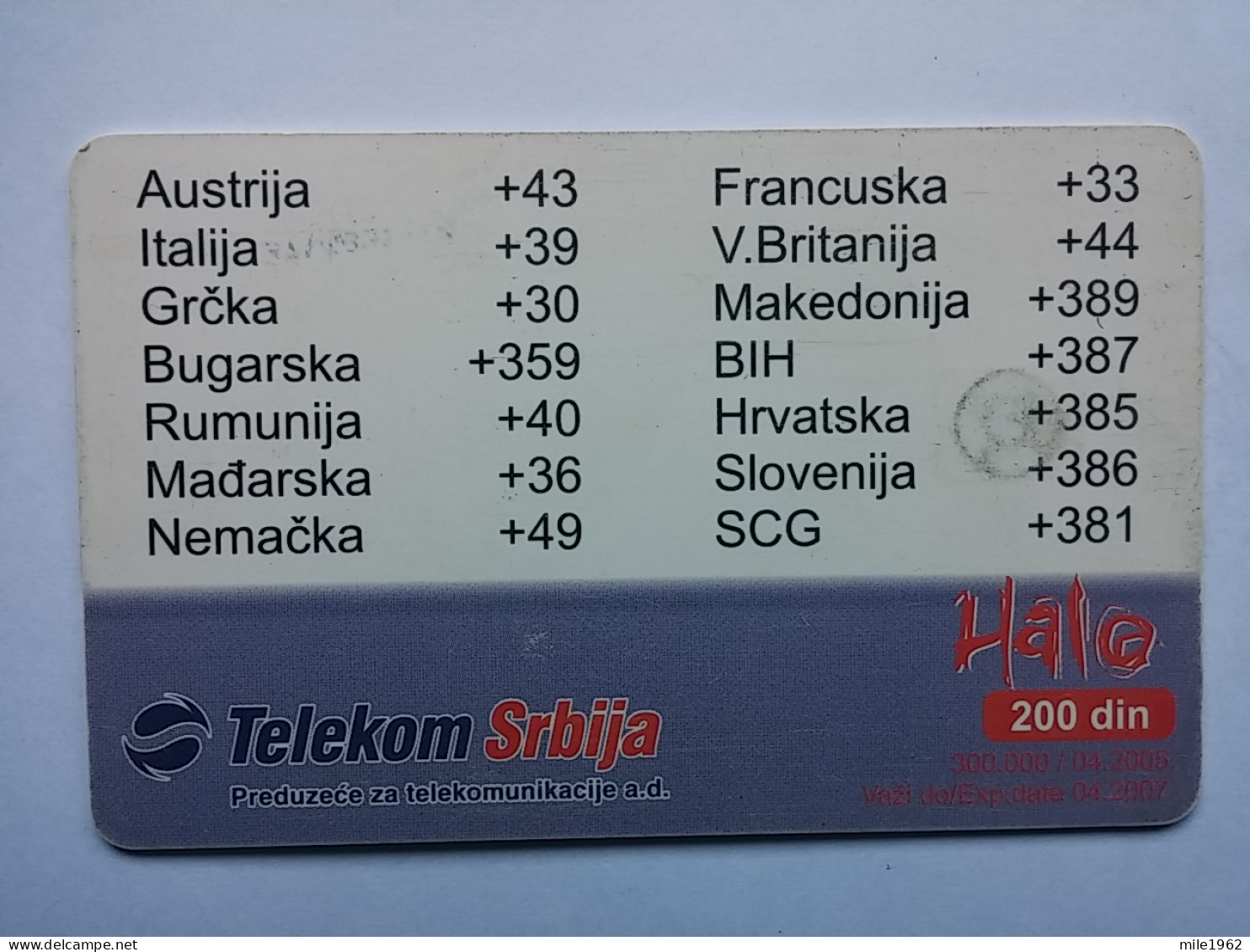 T-8 - SERBIA, TELECARD, PHONECARD,  - Autres - Europe