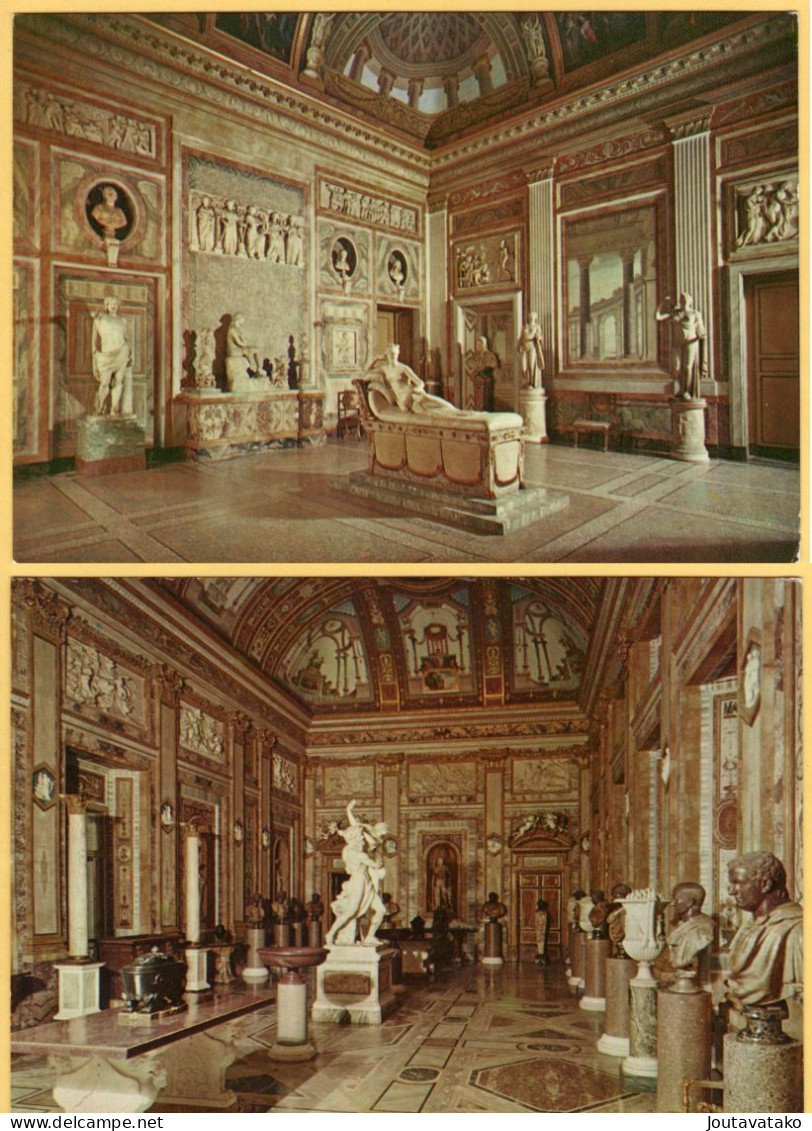 2 PCs - Italy - Rome, Roma - Borghese Museum, Museo - Room Of The Emperors And Room Of The Paolina - Musées