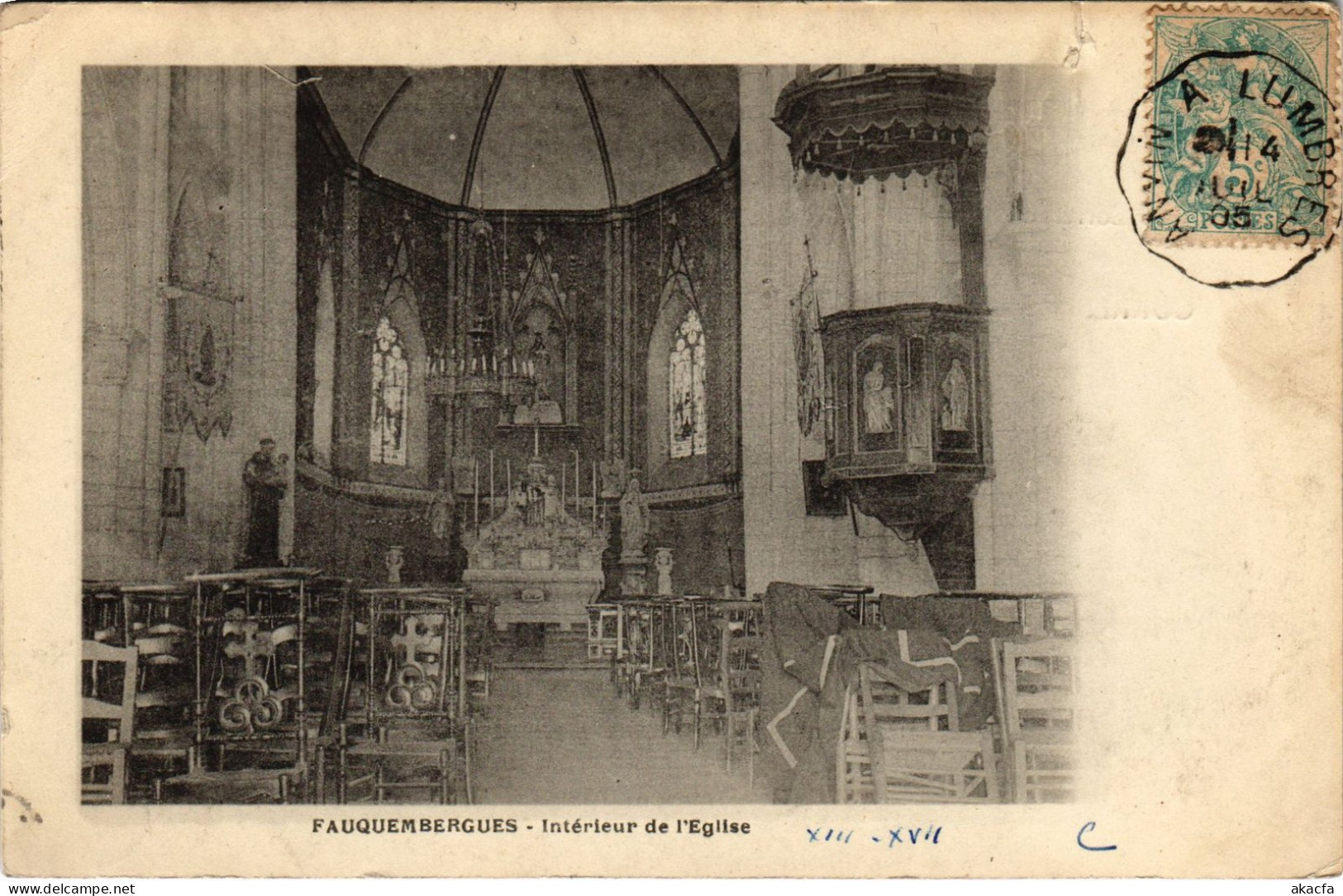 CPA Fauquembergues Eglise Interieur (1278727) - Fauquembergues