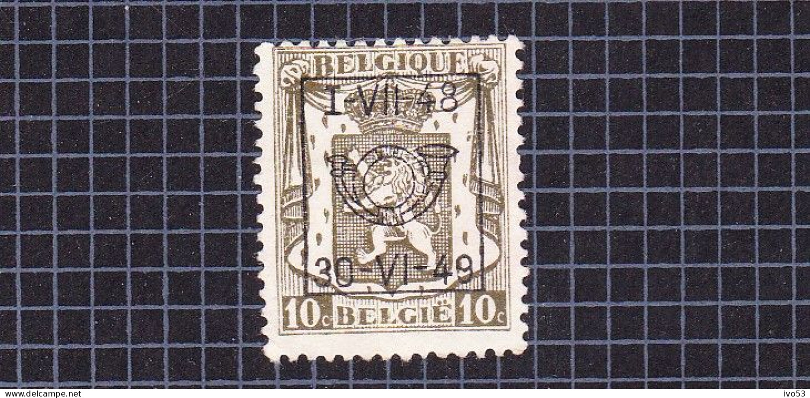 1948 Nr PRE582(*) Zonder Gom.Klein Staatswapen:10c.Opdruk:1-VII-48 / 30-VI-49. - Typos 1936-51 (Kleines Siegel)