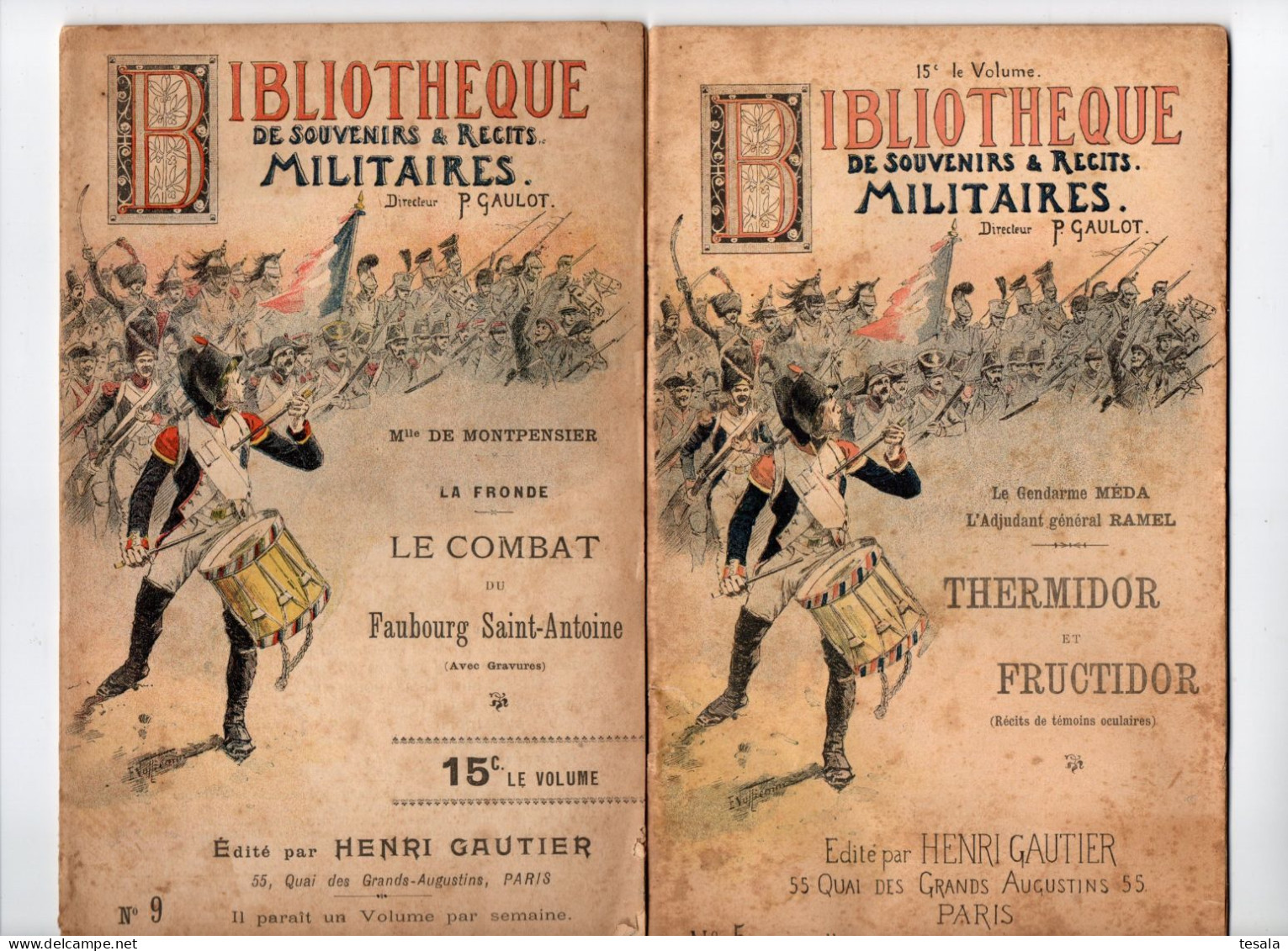 BIBLIOTHEQUE DE SOUVENIRS ET RECITS MILITAIRES AVEC GRAVURES GAULOT - Français