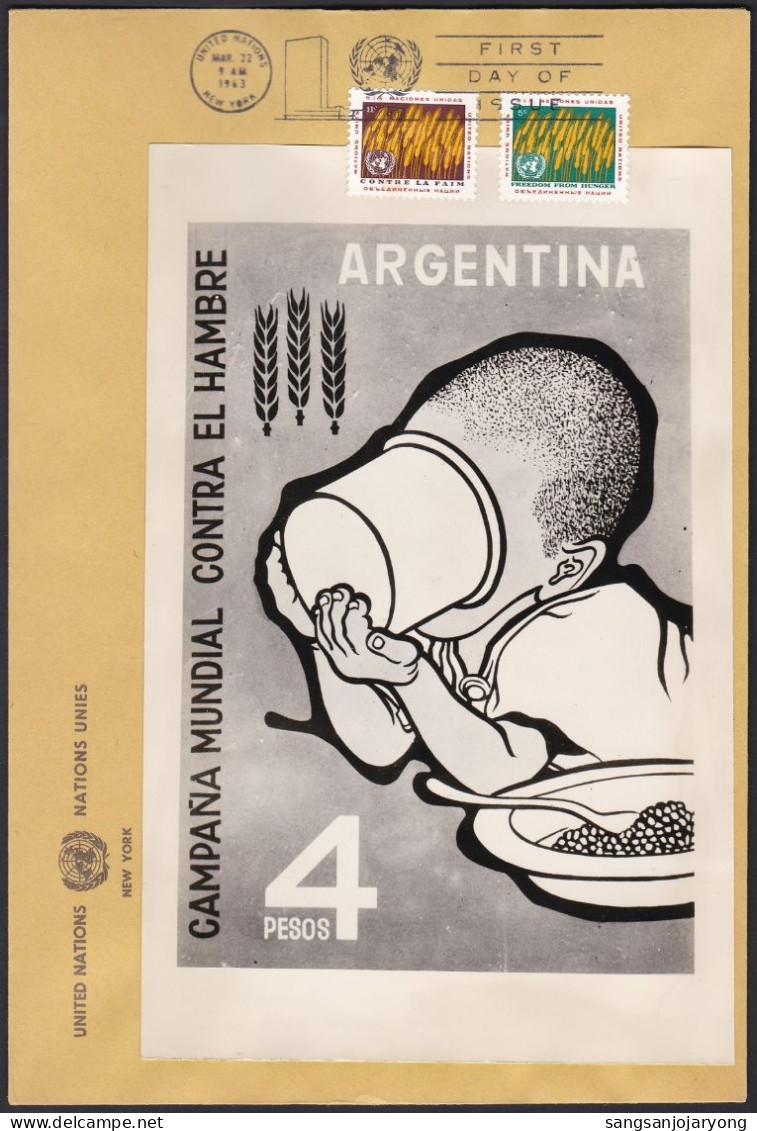 Argentina Sc746 FAO, Freedom From Hunger, Child, Photo Essay FDC, Essai - Tegen De Honger