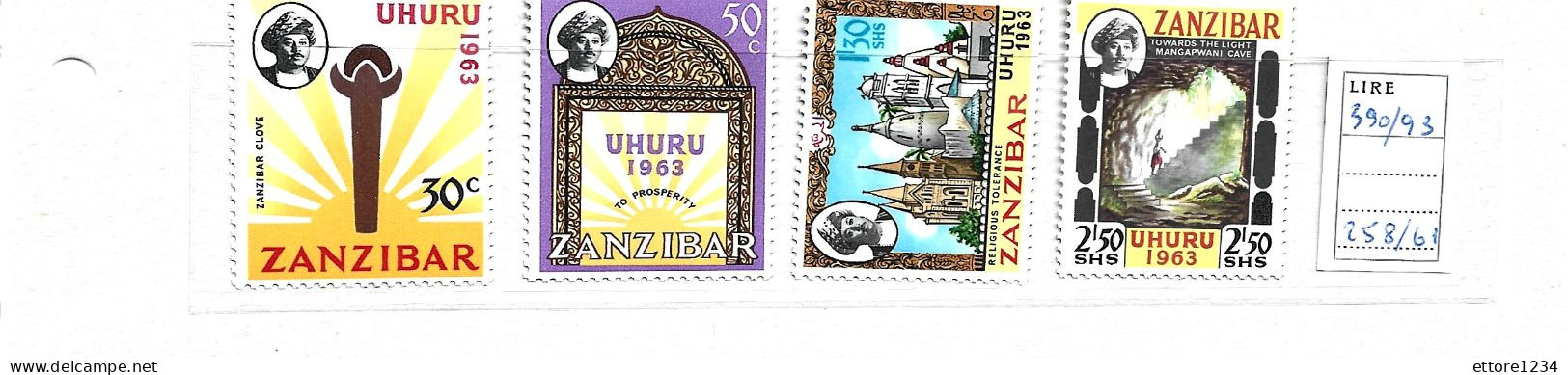 Zanzibar 1963 Nuovi Mnh** - Zanzibar (1963-1968)