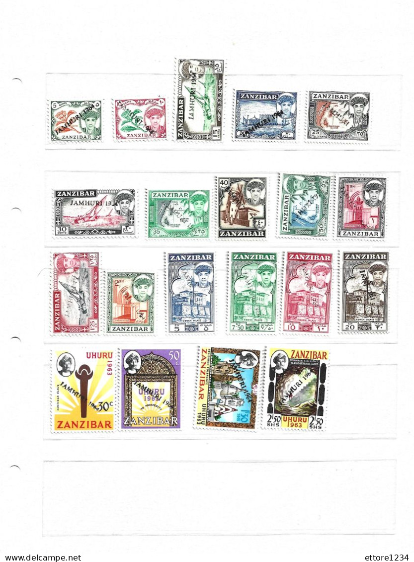 Zanzibar 1964 Nuovi Mnh - Zanzibar (1963-1968)