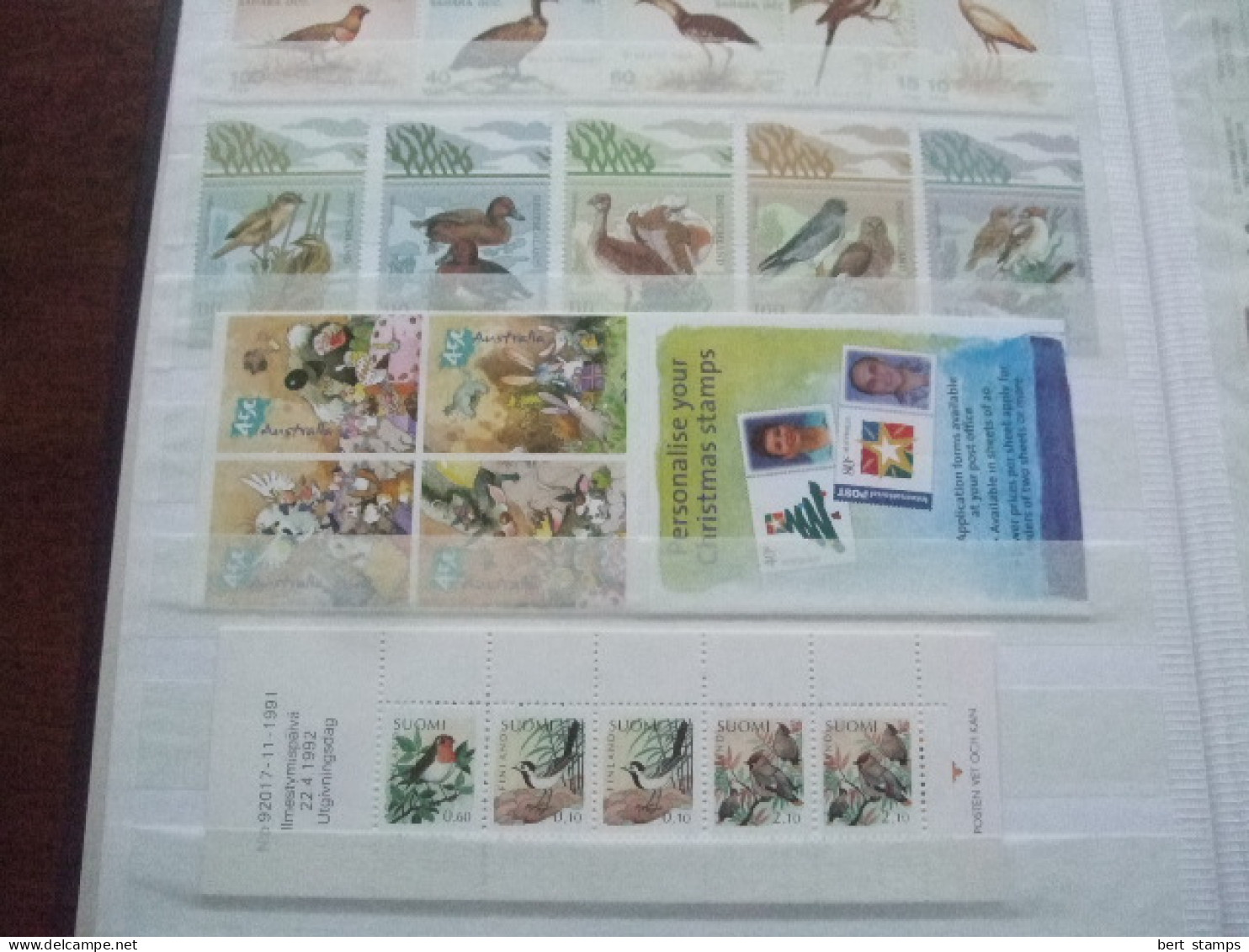 Birds nice collection in stockbook MNH