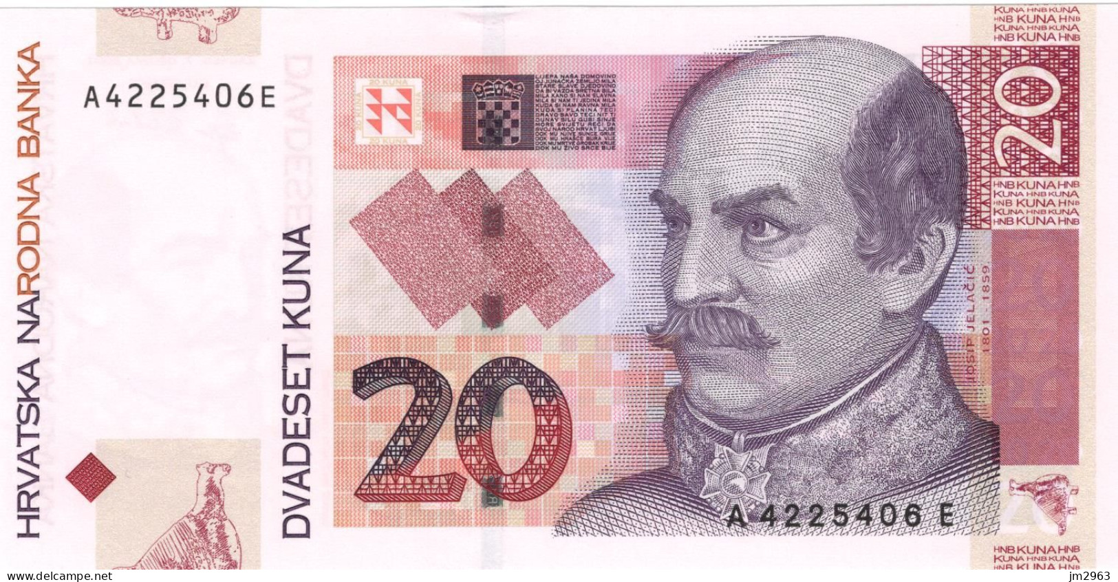 CROATIE 20 KUNA 7.10.2001 UNC  A4225406E - Croazia