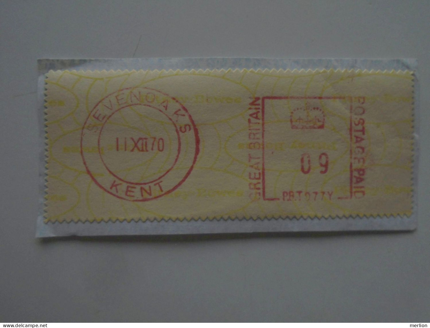 D200505  Red  Meter Stamp  Cut -EMA - Freistempel- UK - SEVENOAKS  KENT   1970 - Frankeermachines (EMA)