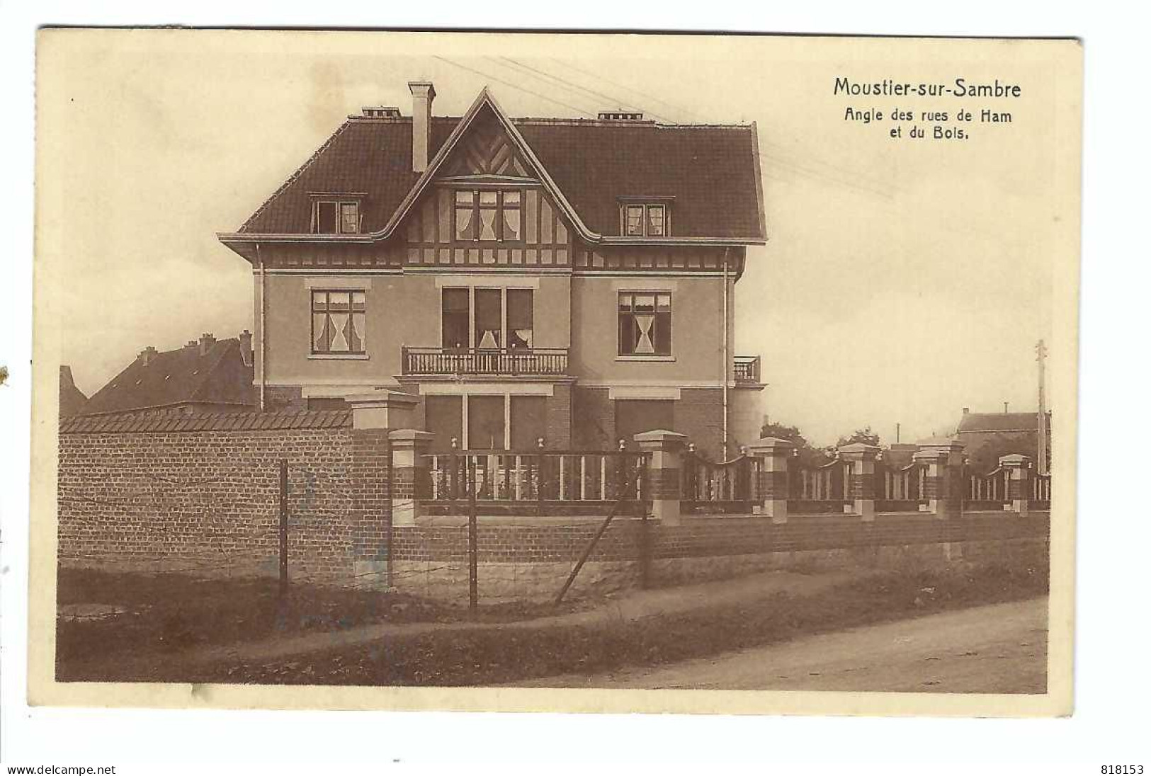 Moustier-sur-Sambre  Angle Des Rues De Ham Et Du Bois  1947 - Jemeppe-sur-Sambre