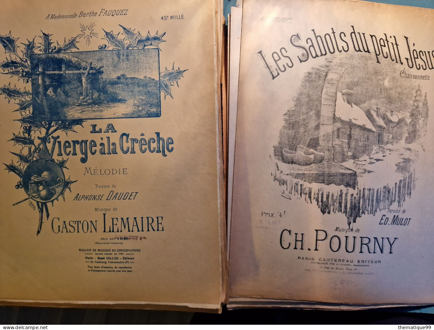 Lot d'environ 15 kg de partitions diverses, piano orgue, opéra, Massenet, Grieg, St Saens, Grieg, Noël, Gounot, Madelon