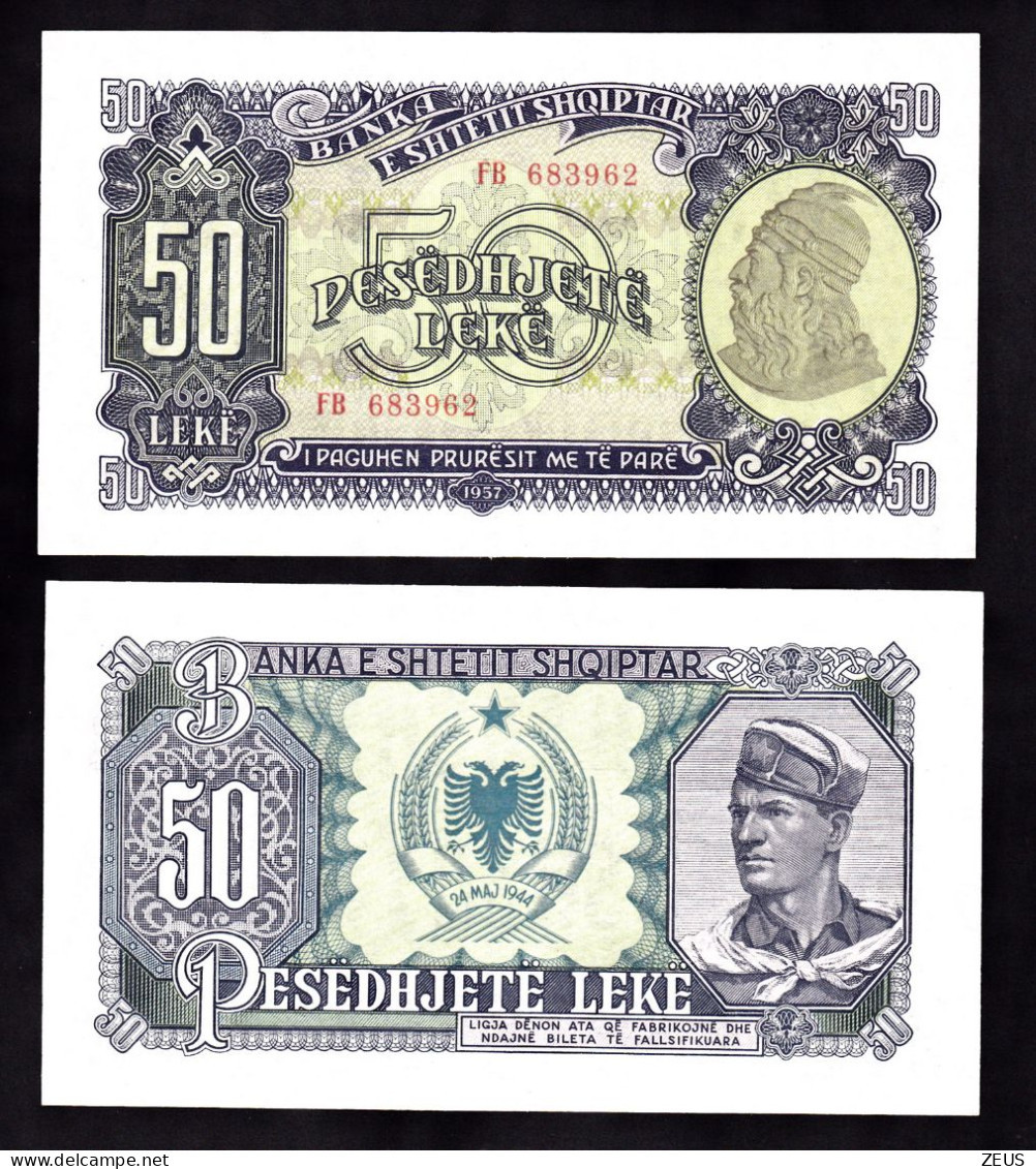 ALBANIA 50 LEK 1957 PIK 29 FDS - Albanië