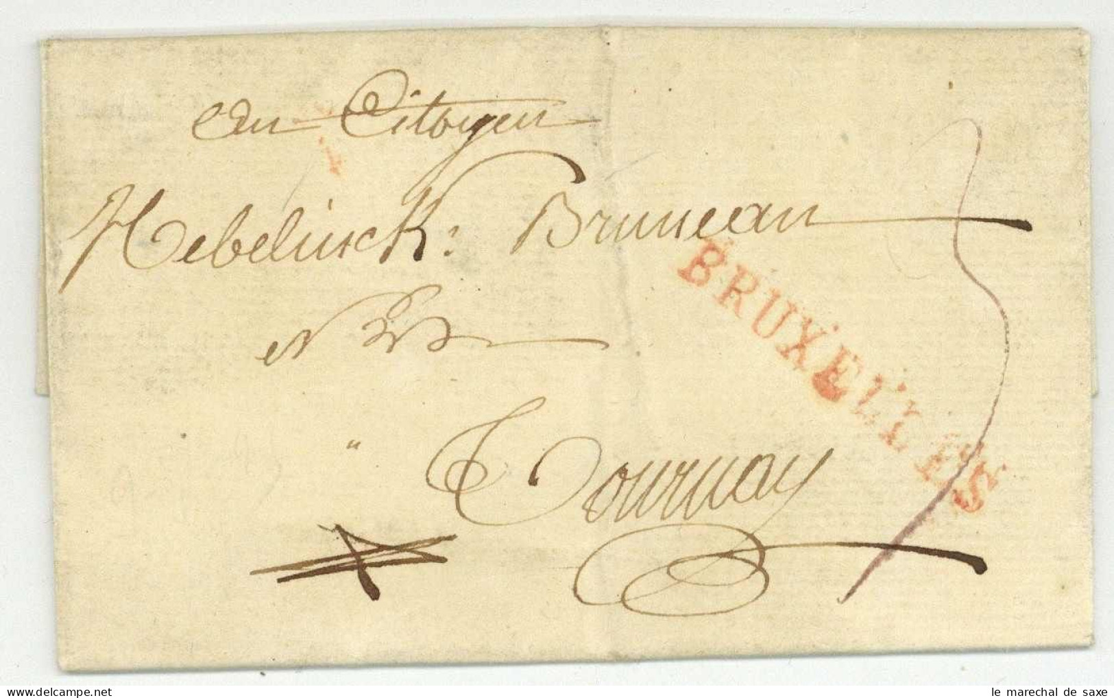 BRUXELLES 1795 Pour Tournai Tournay - 1792-1815: Conquered Departments