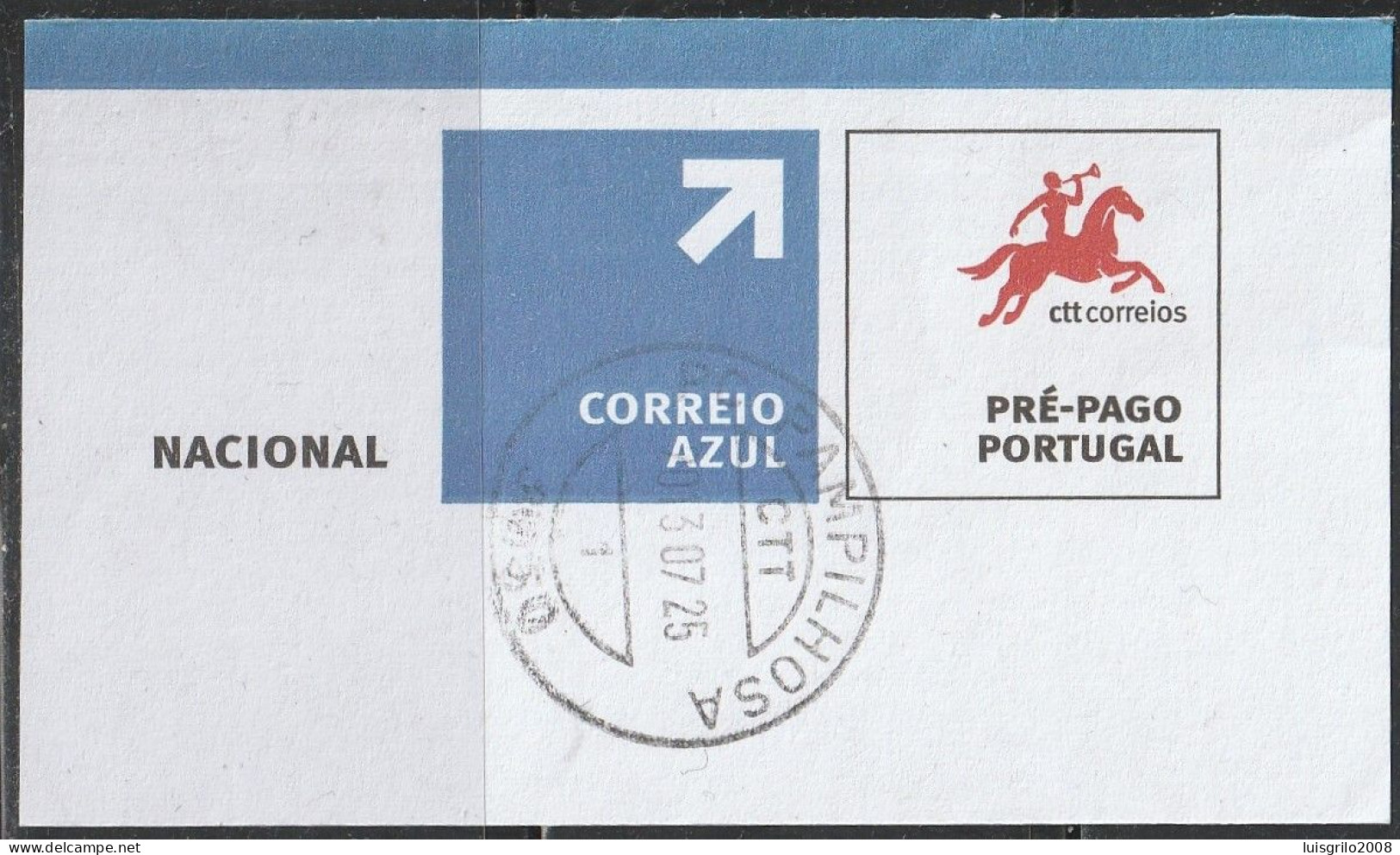 Fragment - Postmark PAMPILHOSA -|- Correio Azul. Pré-Pago / Prepaid Blue Mail - Gebraucht