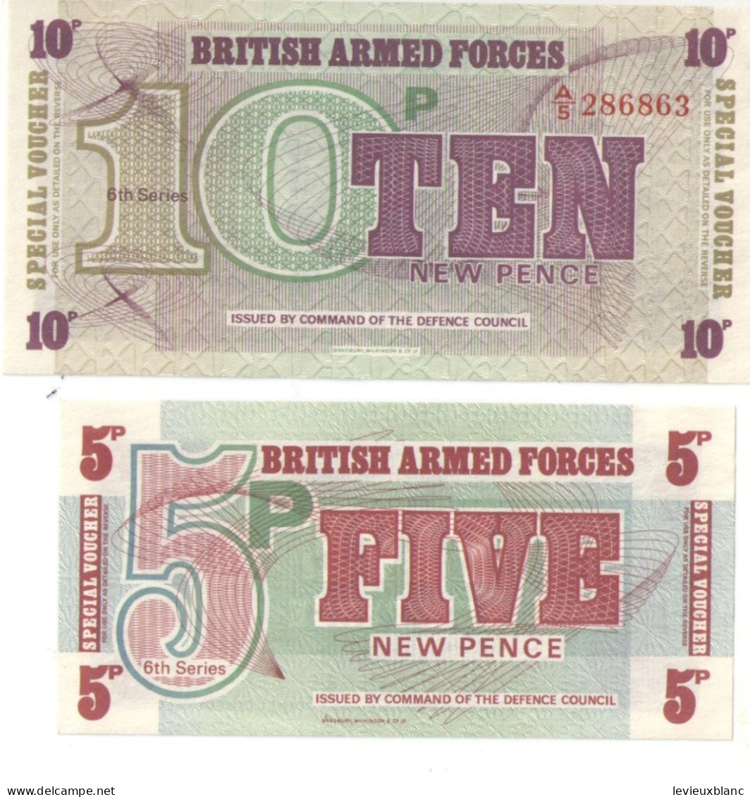 2 Billets Anciens /British Armed Forces /  5 And 10 New Pence/ /Non Daté     BILL271 - British Troepen & Speciale Documenten
