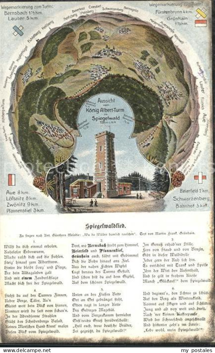 42267014 Gruenhain-Beierfeld Koenig Albert Turm Im Spiegelwald Aussichtsturm Spi - Gruenhain