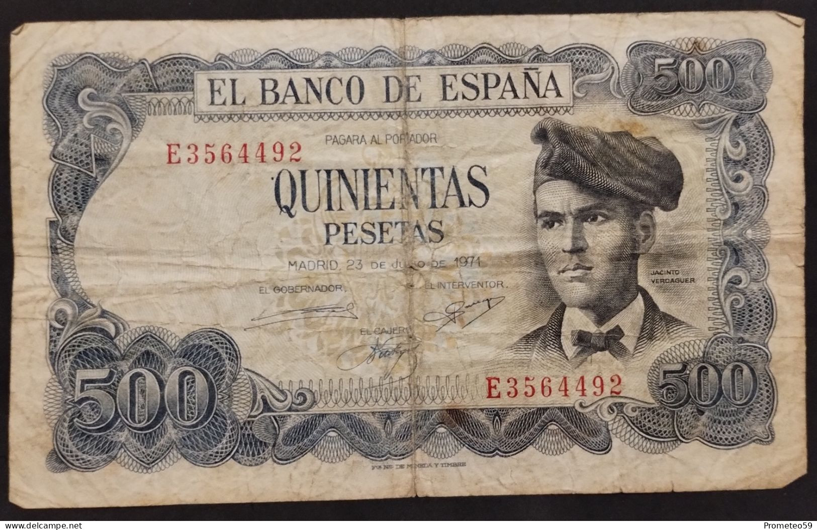 España – Billete Banknote De 500 Pesetas – 1971 - 500 Pesetas