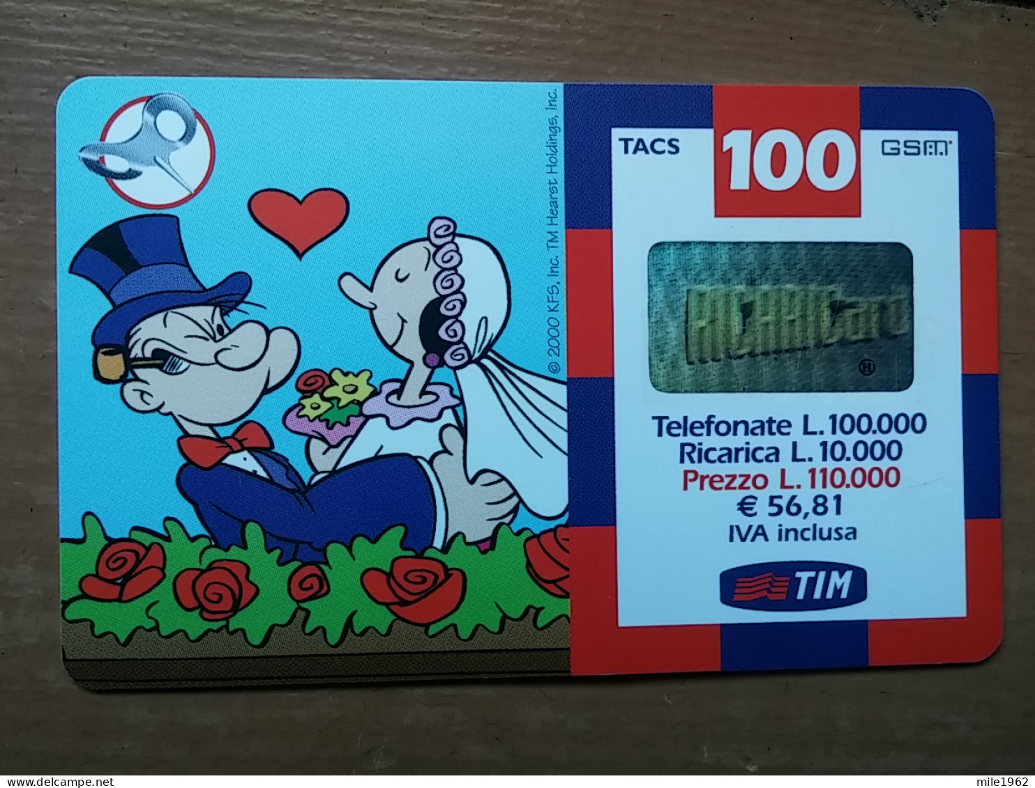 T-224 - TELECARD, PHONECARD ITALIA, Disney, Popeye The Sailor - Disney